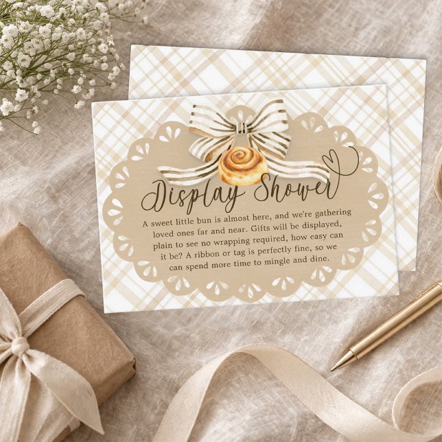 Bun in Oven Baby Shower Display Shower Card Begleitkarte (Display Shower Insert)