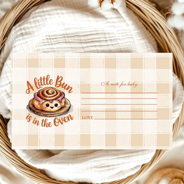 Bun in Oven Baby Shower Note for Baby Begleitkarte (Von Creator hochgeladen)