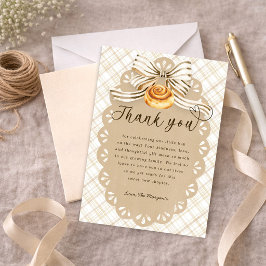 Bun in Oven Baby Shower Thank You Card Neutral Dankeskarte