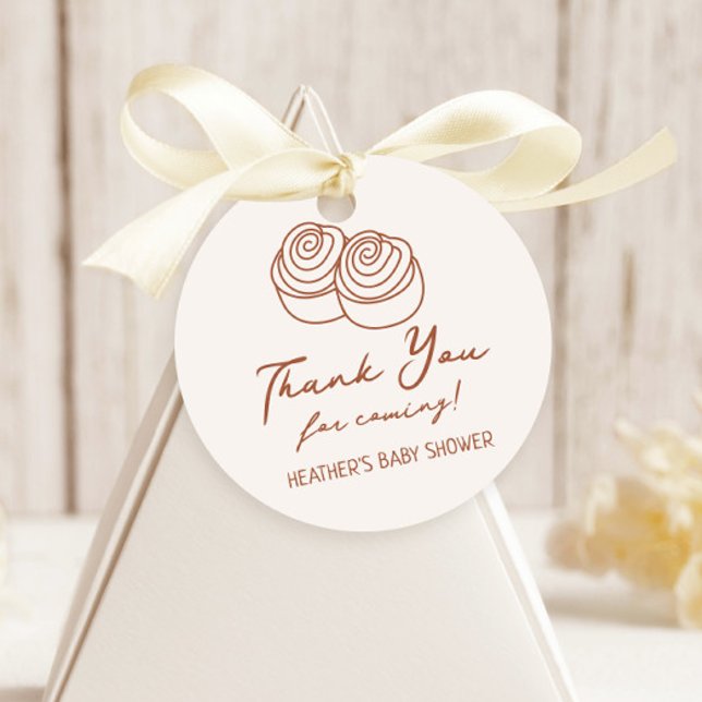 Bun in Oven Bakery Baby Shower Vielen Dank Geschenkanhänger (Von Creator hochgeladen)