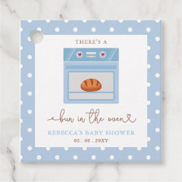 Bun in Oven Blue Baby Babydusche Geschenkanhänger