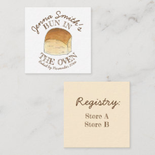 Bun in Oven Bread Dinner Roll Baby Dusche Begleitkarte