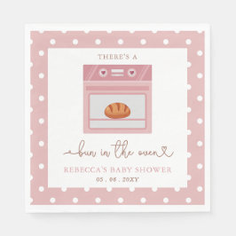 Bun in Oven Pink Baby Girl Babydusche Serviette