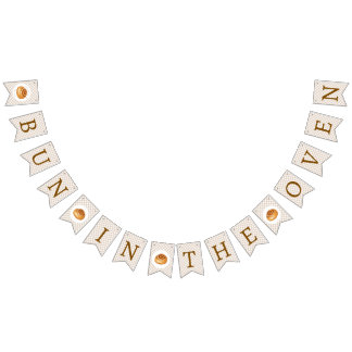 Bun In The Oven Baby Shower  Wimpelkette