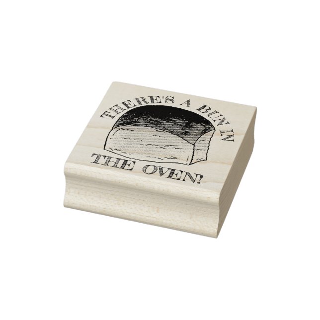 Bun in the Oven Bread Dinner Roll erwartet Baby Gummistempel (Stempel)