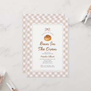 Bun In The Oven geschlechtsneutrale Babyparty Einladung