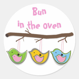 Bun in the Oven Mother's Day Geschenke Runder Aufkleber