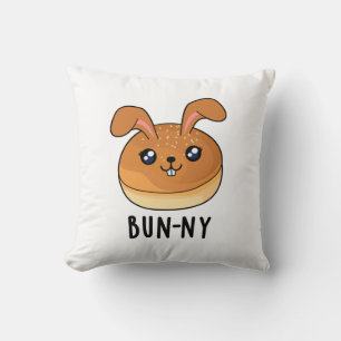 Bun-ny Funny Bunny Rabbit Bun Pun Kissen