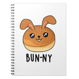 Bun-ny Funny Bunny Rabbit Bun Pun Notizblock