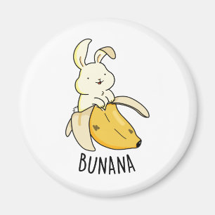 Bunana Funny Bunny in einem Bananenpuff Magnet