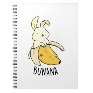 Bunana Lustiger Hase In Einem Bananen-Wortspiel Notizblock