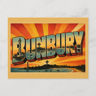 Bunbury WA Australien Küsten Leuchtturm Kunst Postkarte
