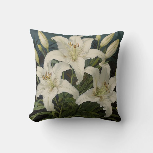 Bunch of lilies throw pillow kissen (Vorderseite)