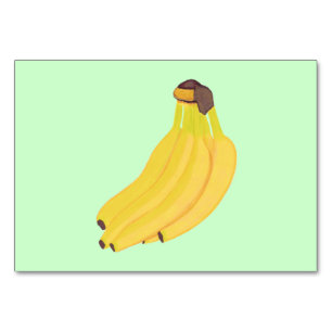 Bunch Yellow Bananas Reading Flashcards für Erwach Tischnummer