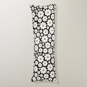 Bunches fröhlich weißes, matte Blume, bräunliches Seitenschläferkissen