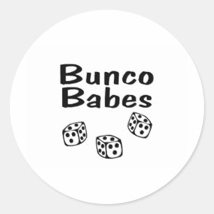 Bunco Babes Runder Aufkleber