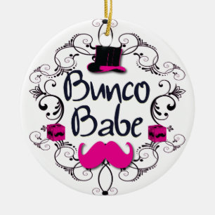 Bunco Baby mit Wirbel, dem Schnurrbart und Keramik Ornament