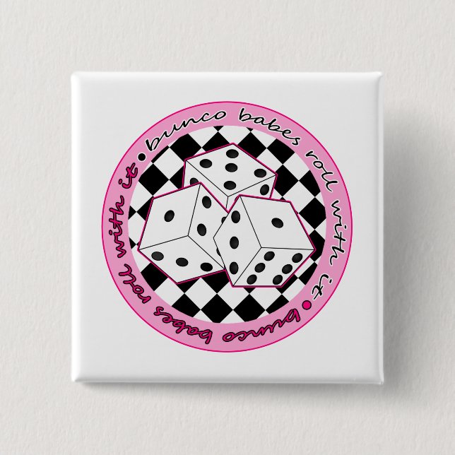 Bunco Baby-Rolle mit ihr - Rosa Button (Vorderseite)