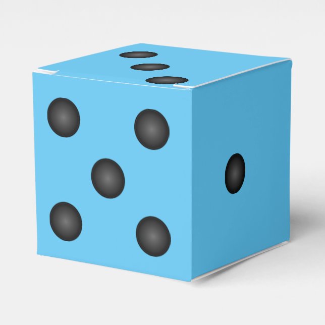 Bunco Blue Dice oder Die Gastgeschenk Geschenkschachtel (Vorderseite)