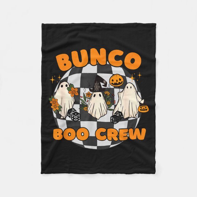 Bunco Boo Crew Bunco Halloween Würfel Fleecedecke (Vorderseite)