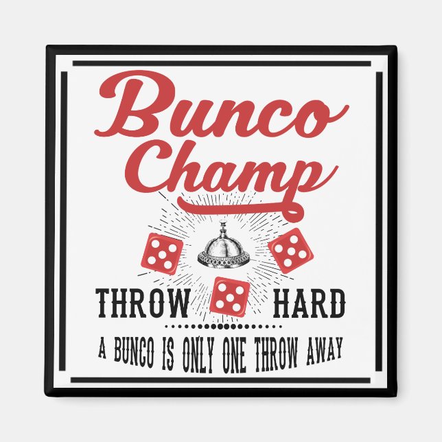 Bunco-Champion mit Würfeln Magnet (Vorne)