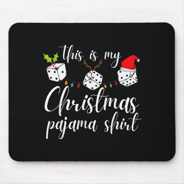 Bunco Christmas Pajama Dice Game Night  Mousepad (Vorne)