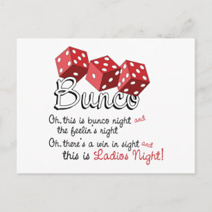 Bunco Dice Game Postkarte