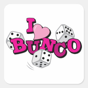 Bunco Dice Game Quadratischer Aufkleber