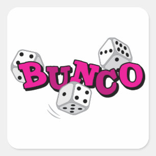 Bunco Dice Game Quadratischer Aufkleber