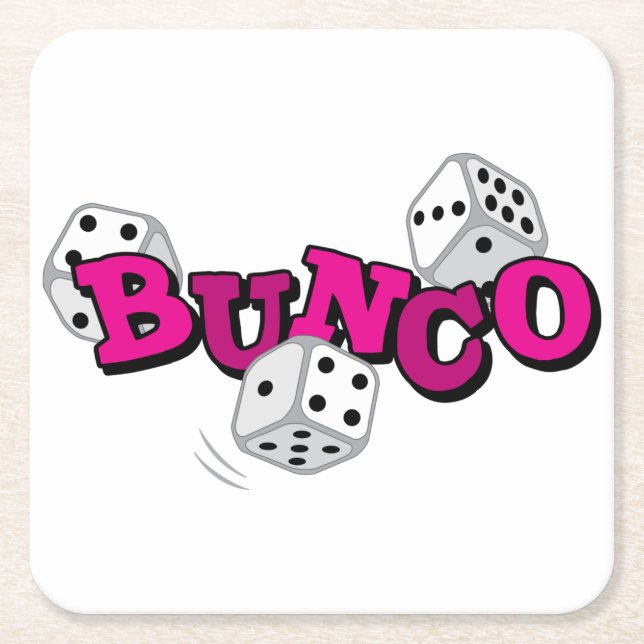 Bunco Dice Game Rechteckiger Pappuntersetzer (Vorderseite)