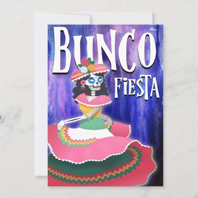Bunco Fiesta Party Cinco de Mayo Einladung (Vorderseite)