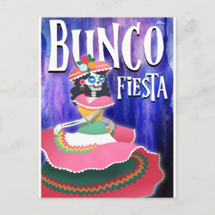 Bunco Fiesta Party Einladung Day of the Dead Postkarte