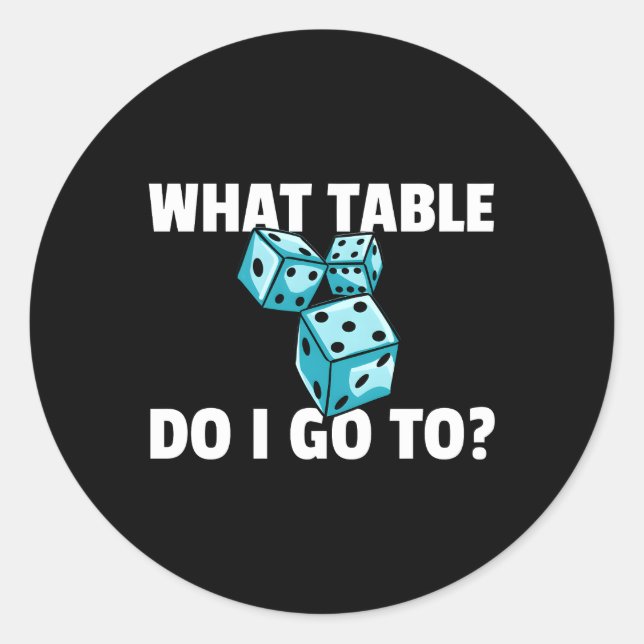 Bunco für Bunco-Spieler Runder Aufkleber (Vorderseite)