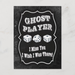 Bunco Ghost Player Postkarte