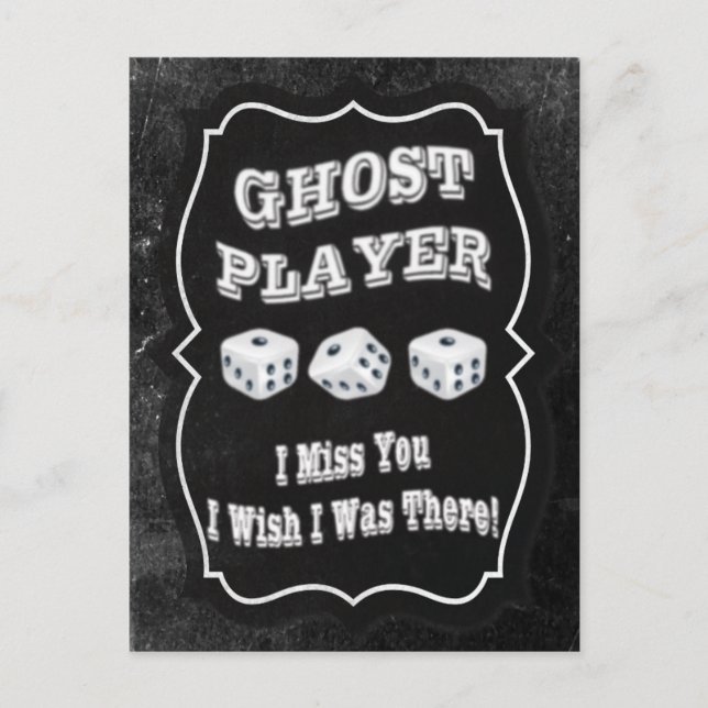 Bunco Ghost Player Postkarte (Vorderseite)