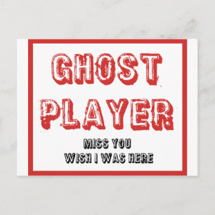 Bunco-Ghost-Spieler Postkarte