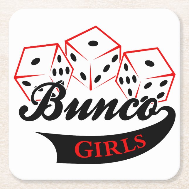 Bunco Girls Rechteckiger Pappuntersetzer (Vorderseite)