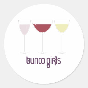 Bunco Girls Runder Aufkleber