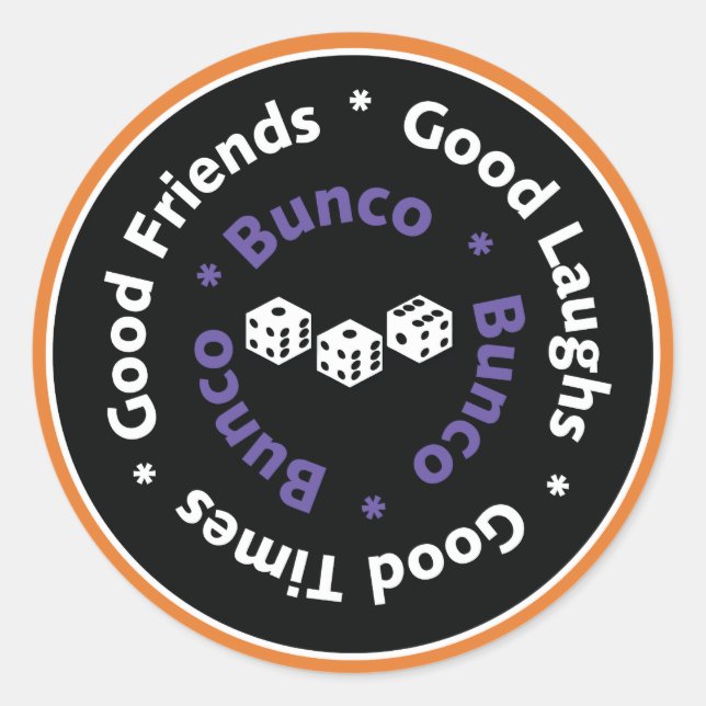 Bunco Good Friends - Lila Runder Aufkleber (Vorderseite)
