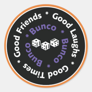 Bunco Good Friends - Lila Runder Aufkleber