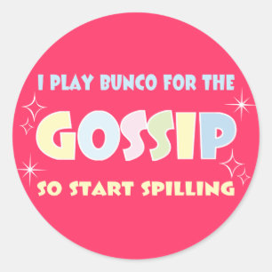 Bunco Gossip Runder Aufkleber