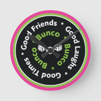 Bunco gute Freunde, gutes Lachen, gute Zeit-Uhr
