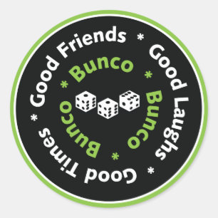 Bunco gute Freunde Runder Aufkleber