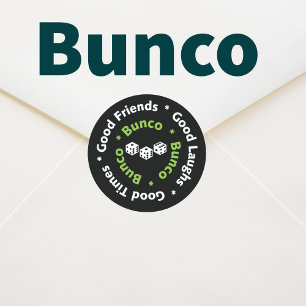 Bunco gute Freunde Runder Aufkleber