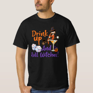 Bunco Halloween Drinup and Roll Hexen Dice Gam T-Shirt