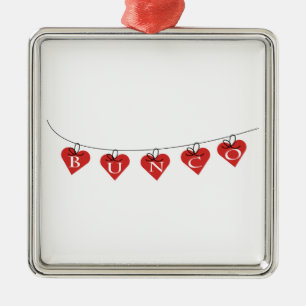 Bunco Heart Banner Ornament Aus Metall