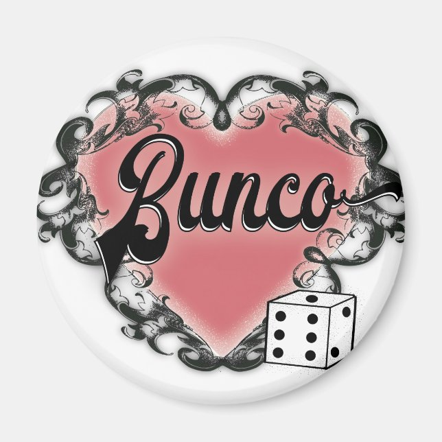 Bunco-Herz-Tattoo Magnet (Vorne)