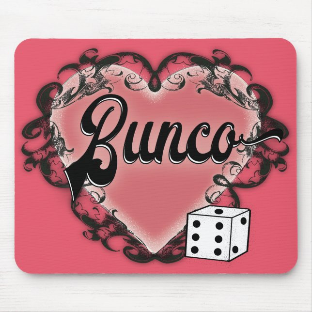 Bunco-Herz-Tattoo Mousepad (Vorne)