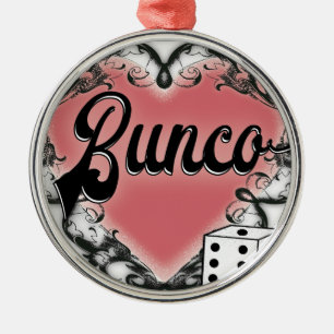 Bunco-Herz-Tattoo Silbernes Ornament