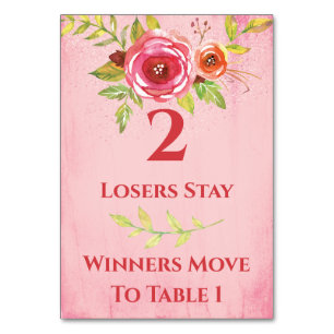 Bunco Hübsche Blume, Tabelle Karte #2